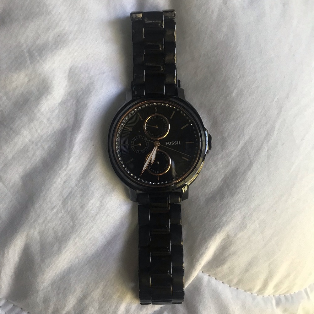 Black with Gold Accents Watch